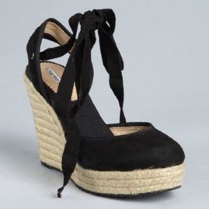 Charles David Kini Black Suede Wedge